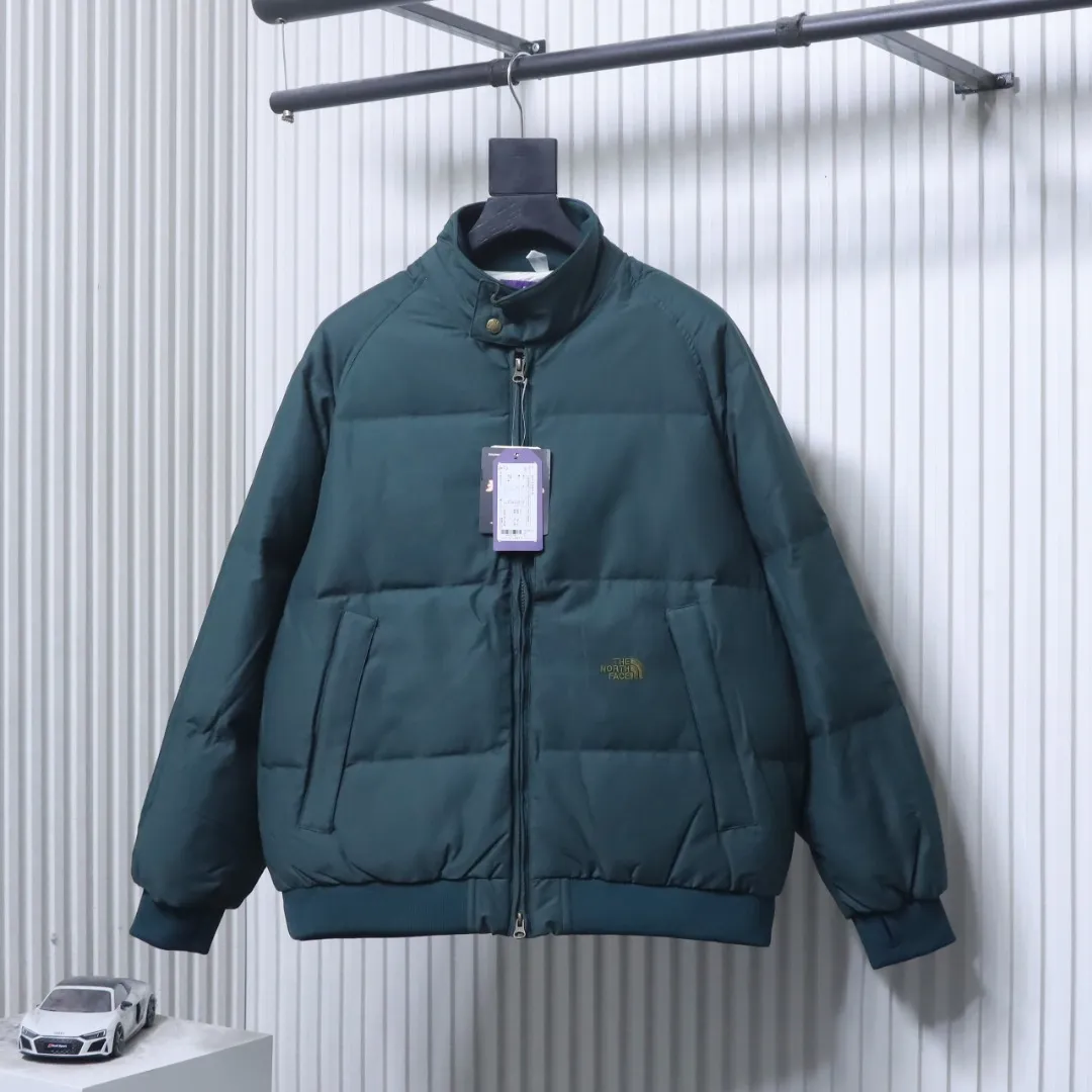 Front View TNF Diamond Quilted Stand Collar Down Jacket