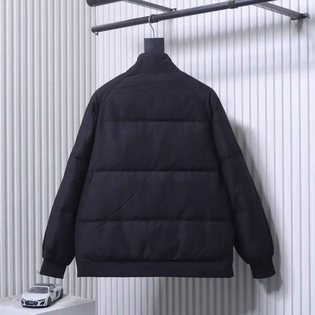 Back View TNF Diamond Quilted Stand Collar Down Jacket
