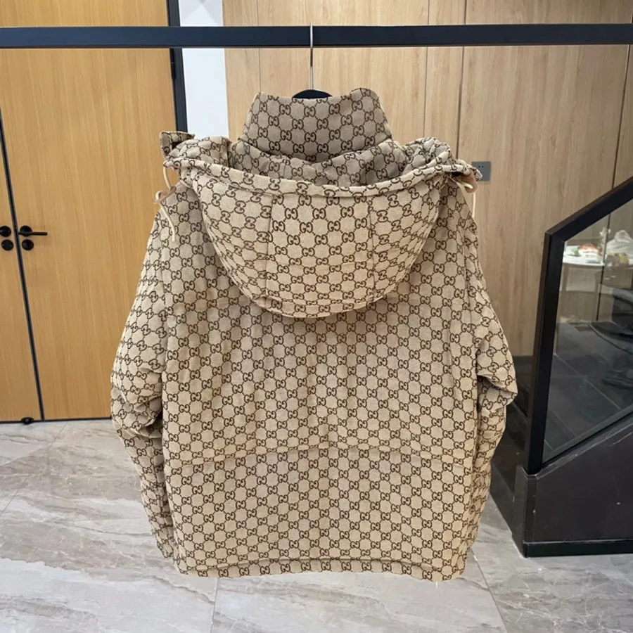 Back View TNF x TUN BE LIFE Monogram Embroidered Down Puffer Jacket