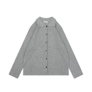 TR Merino Wool Blend Waffle Knit Cardigan Sweater