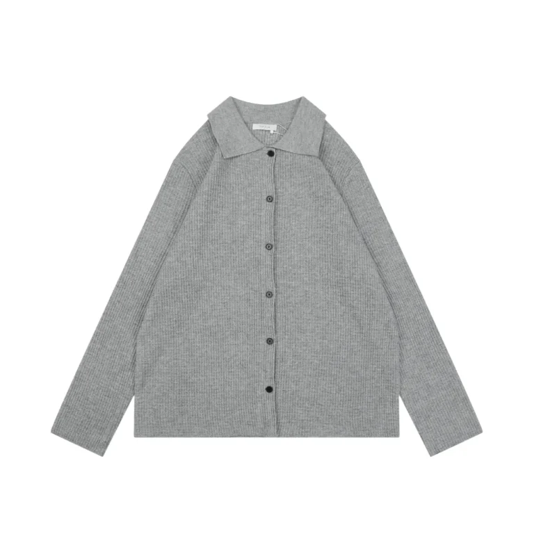TR Merino Wool Blend Waffle Knit Cardigan Sweater