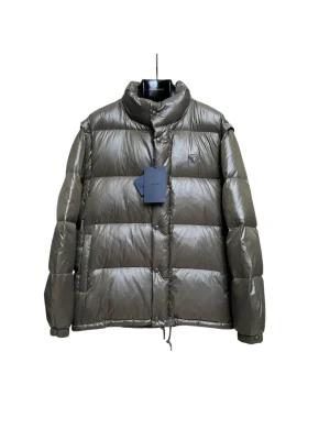 Triangle Logo Detachable Sleeve Re-Nylon Down Jacket