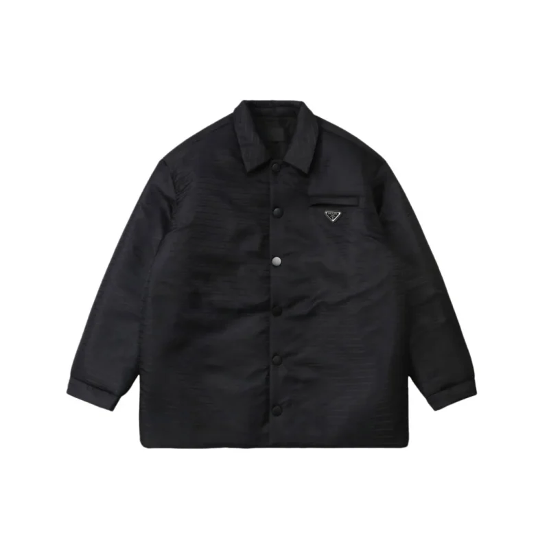 Triangle Logo Jacquard Recycled Nylon Padded Jacket