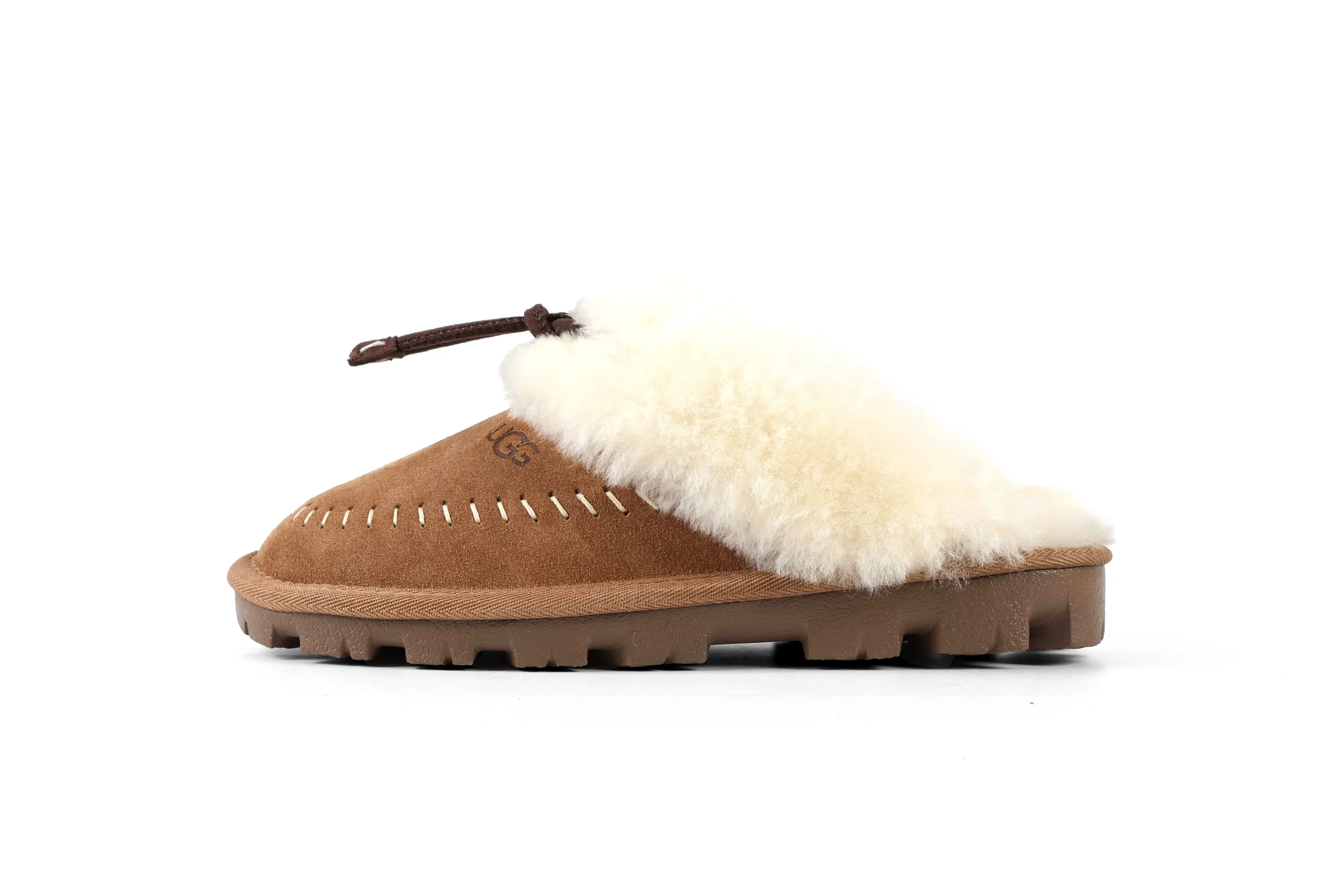 UGG Coquette Stitch Chestnut Left Side View