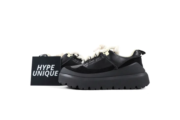 UGG Heritage Utility "Black" Leather Suede Platform Sneakers