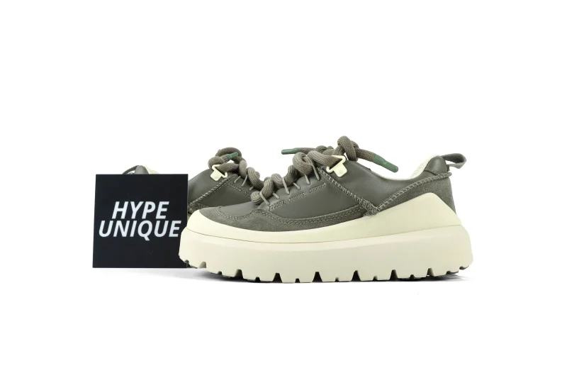 UGG Heritage Utility "Moss Green" Buffed Platform Sneakers