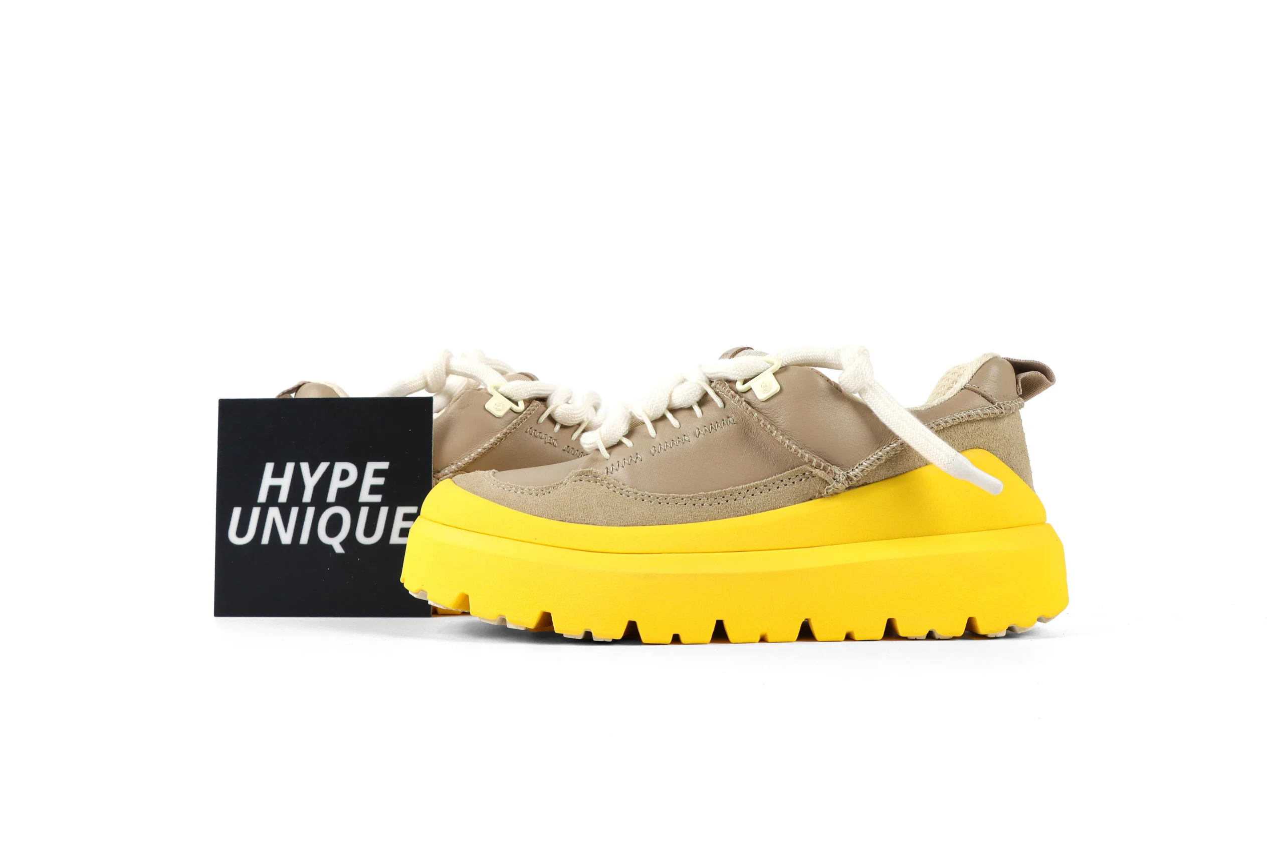 UGG Heritage Utility Mustard Seed Platform Sneakers Side Profile