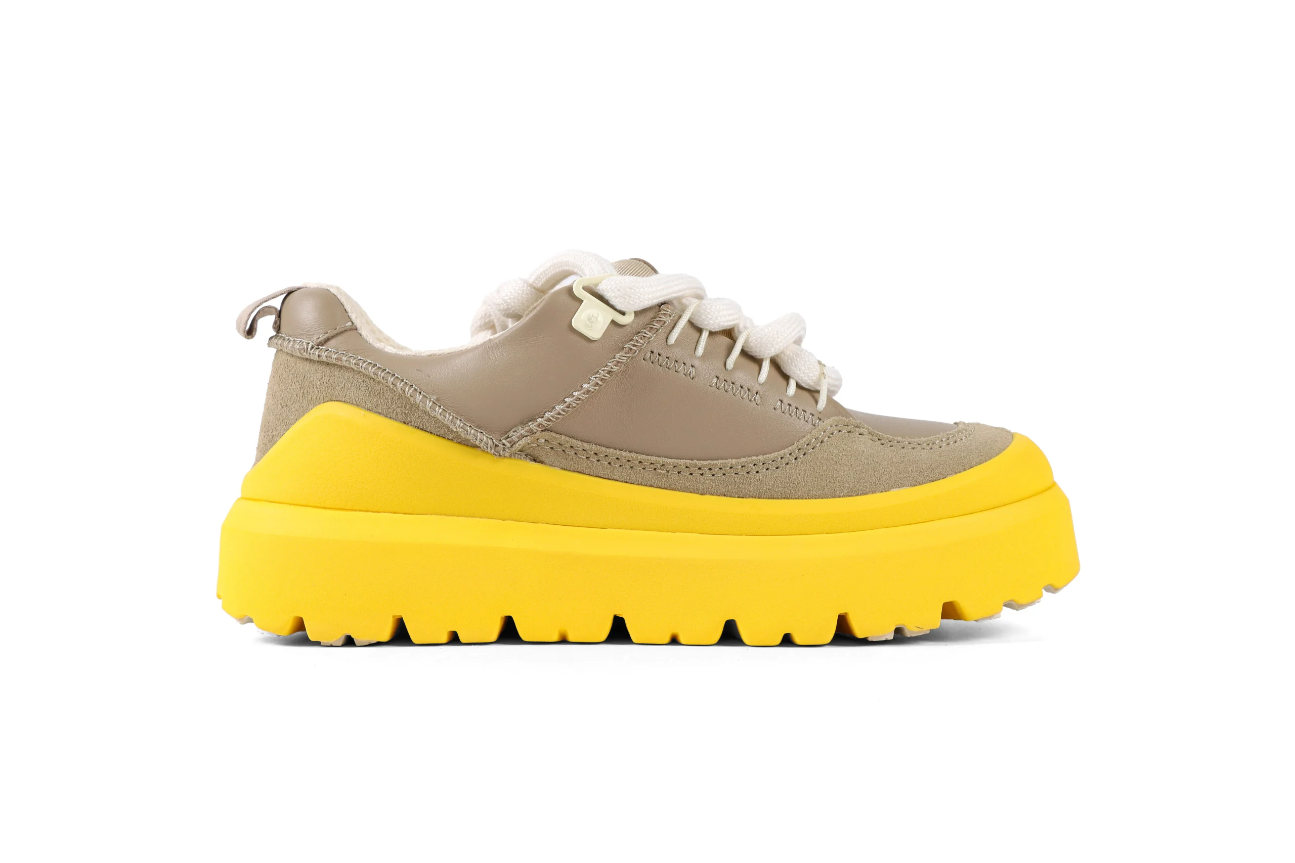 UGG Heritage Utility Mustard Seed Platform Sneakers Right Side View