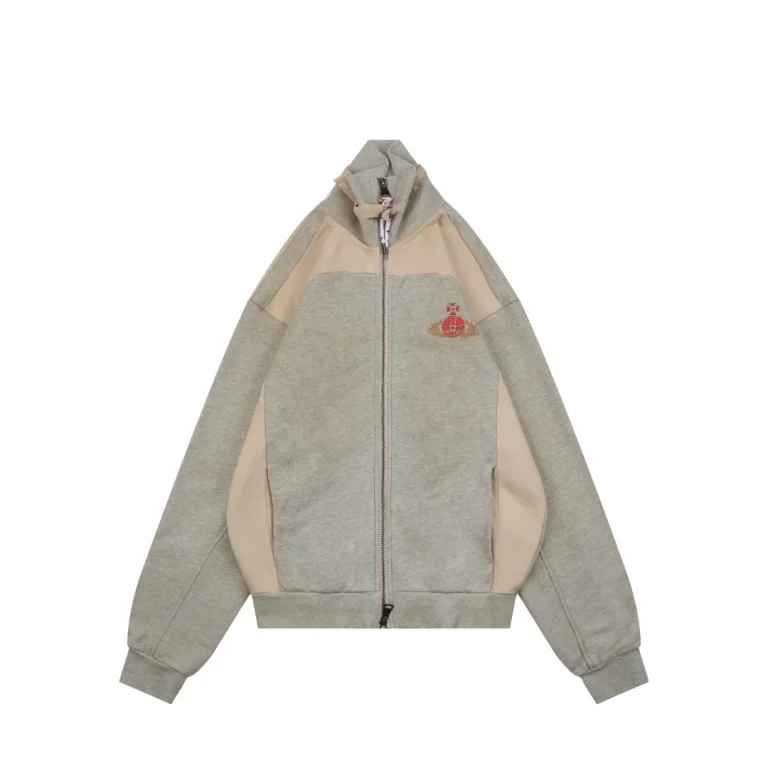 Front View VW Colorblock ORB Embroidered High-Neck Jacket