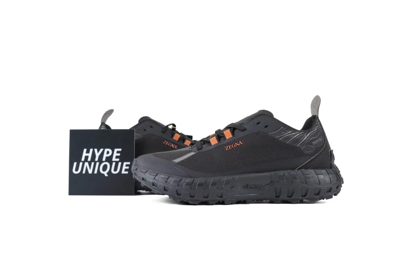 Zegna x Norda 001 "Black Orange" Technical Trail Sneakers